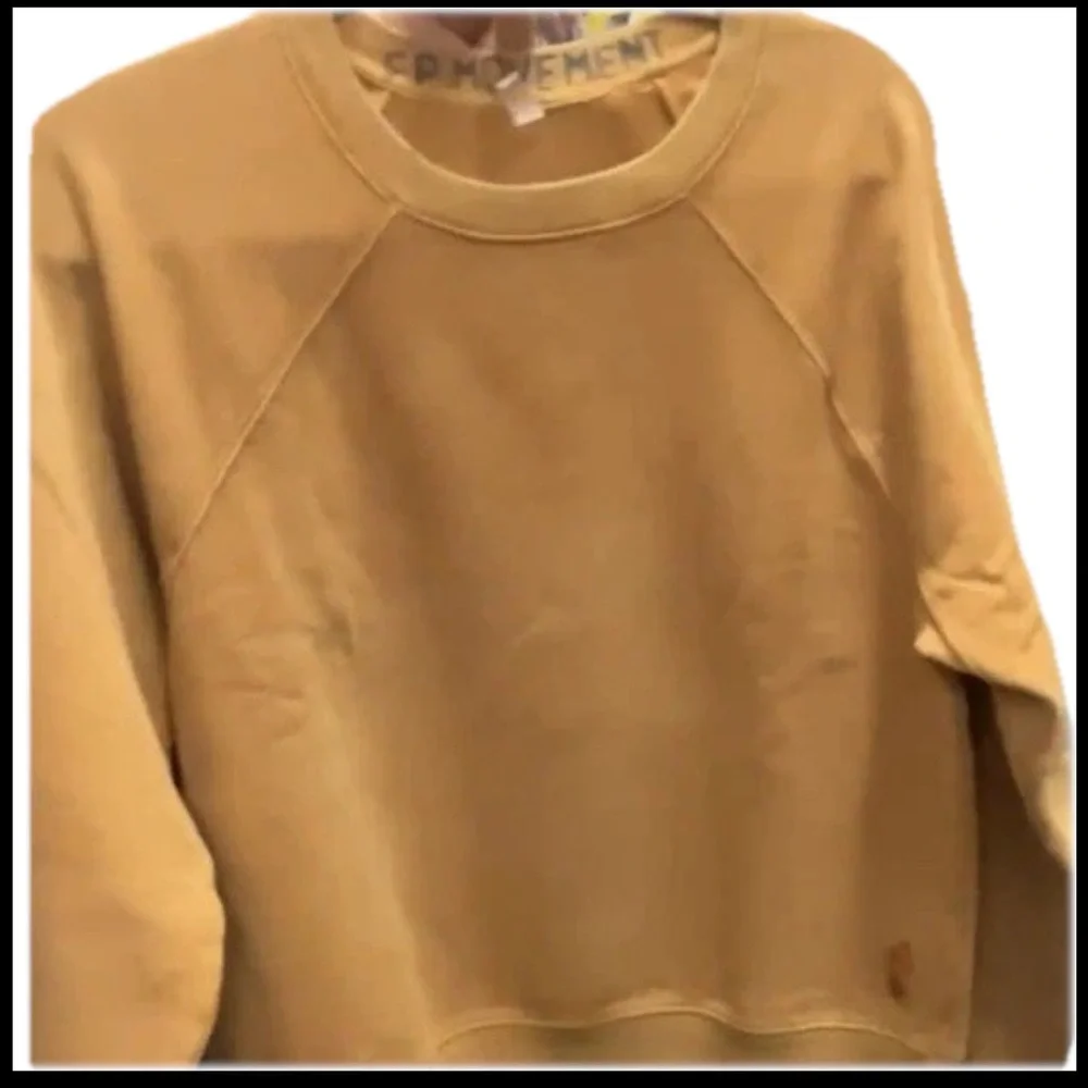Free People Movement  For  The  Win  Pullover Crew Neck 99%Cotton Fleece Lining